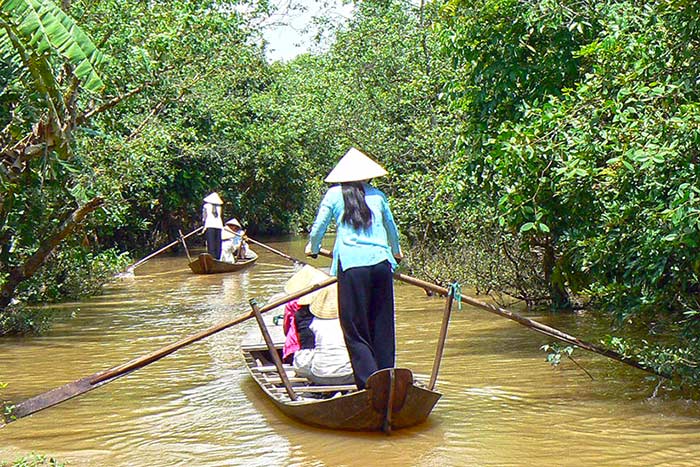 cruise mekong delta boat ride in arroyos